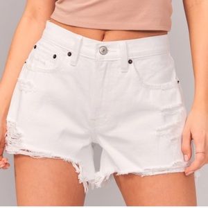 Abercrombie and Fitch Curve Love Mid Rise Boyfriend Shorts